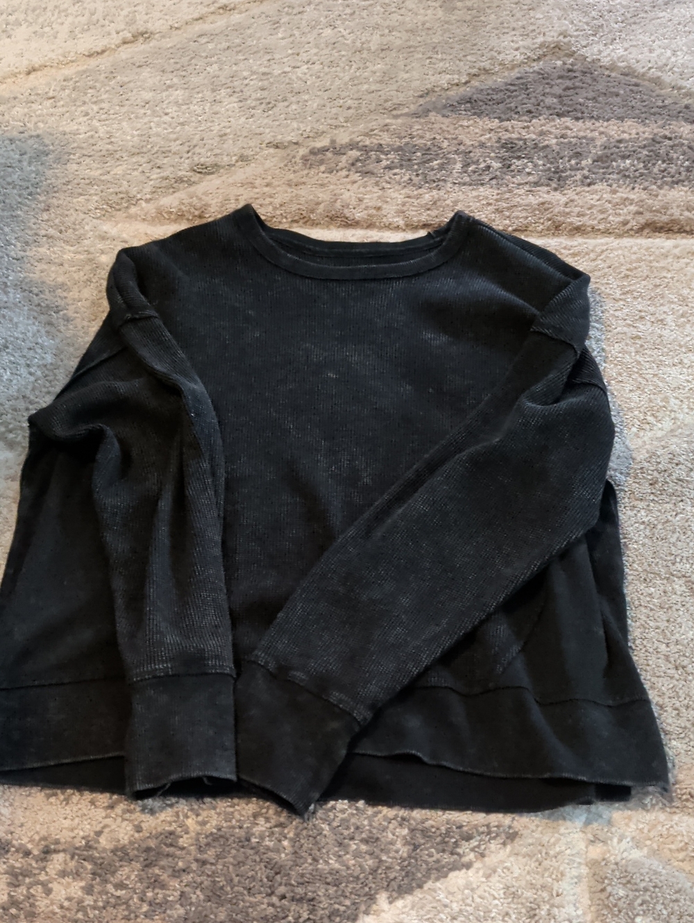 Seven7 Black Crewneck Women's Sweater